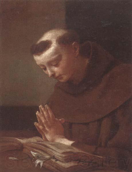 unknow artist Saint anthony of padua in prayer Germany oil painting art